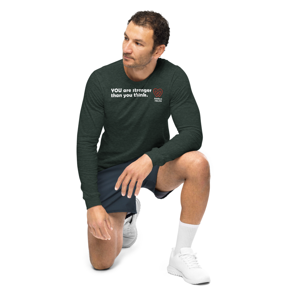 Act4love™ Uplifting Men Long Sleeve Tee – White Text (Limited Edition)