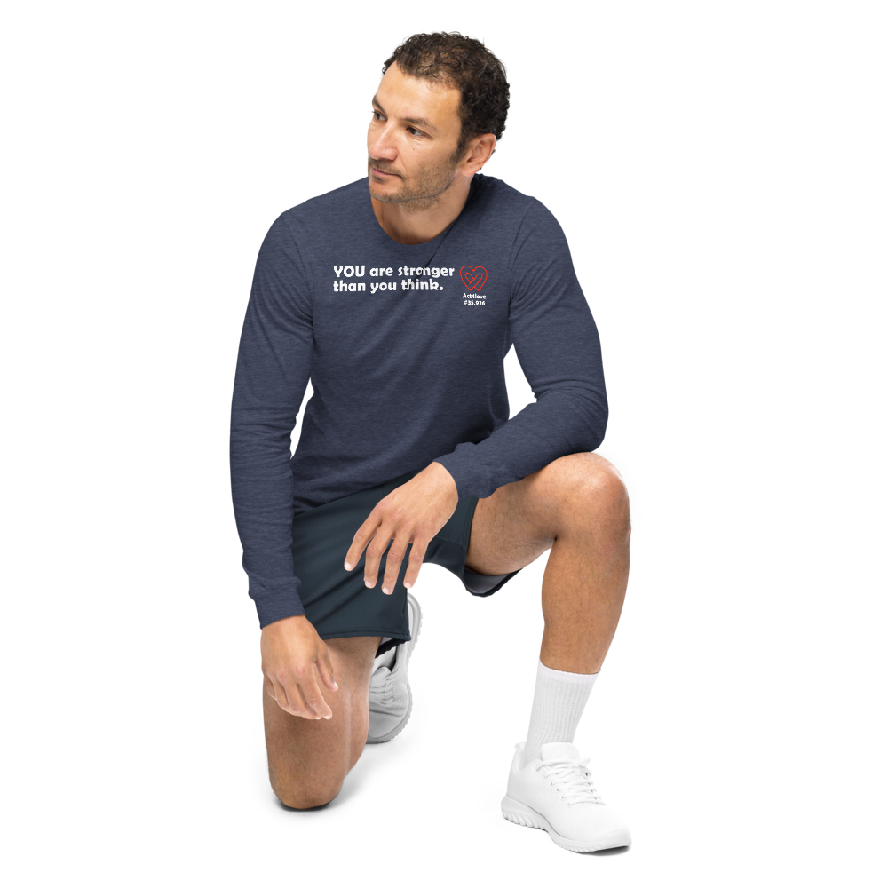 Act4love™ Uplifting Men Long Sleeve Tee – White Text (Limited Edition)