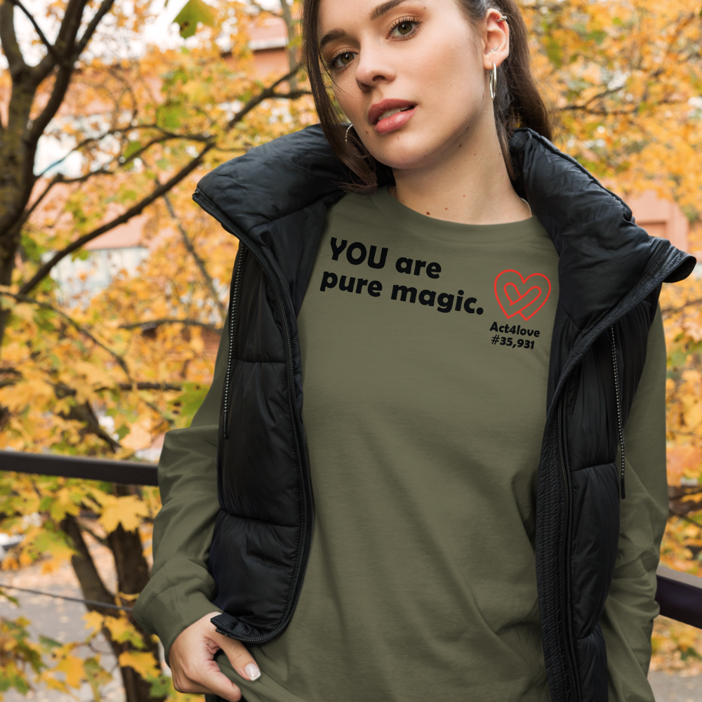 Act4love™ Uplifting Women Long Sleeve Tee – Black Text (Limited Edition)