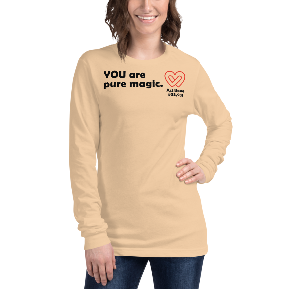 Act4love™ Uplifting Women Long Sleeve Tee – Black Text (Limited Edition)