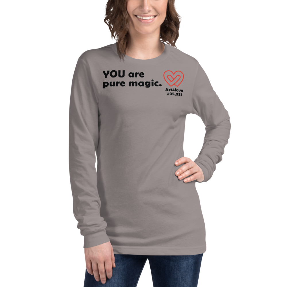 Act4love™ Uplifting Women Long Sleeve Tee – Black Text (Limited Edition)