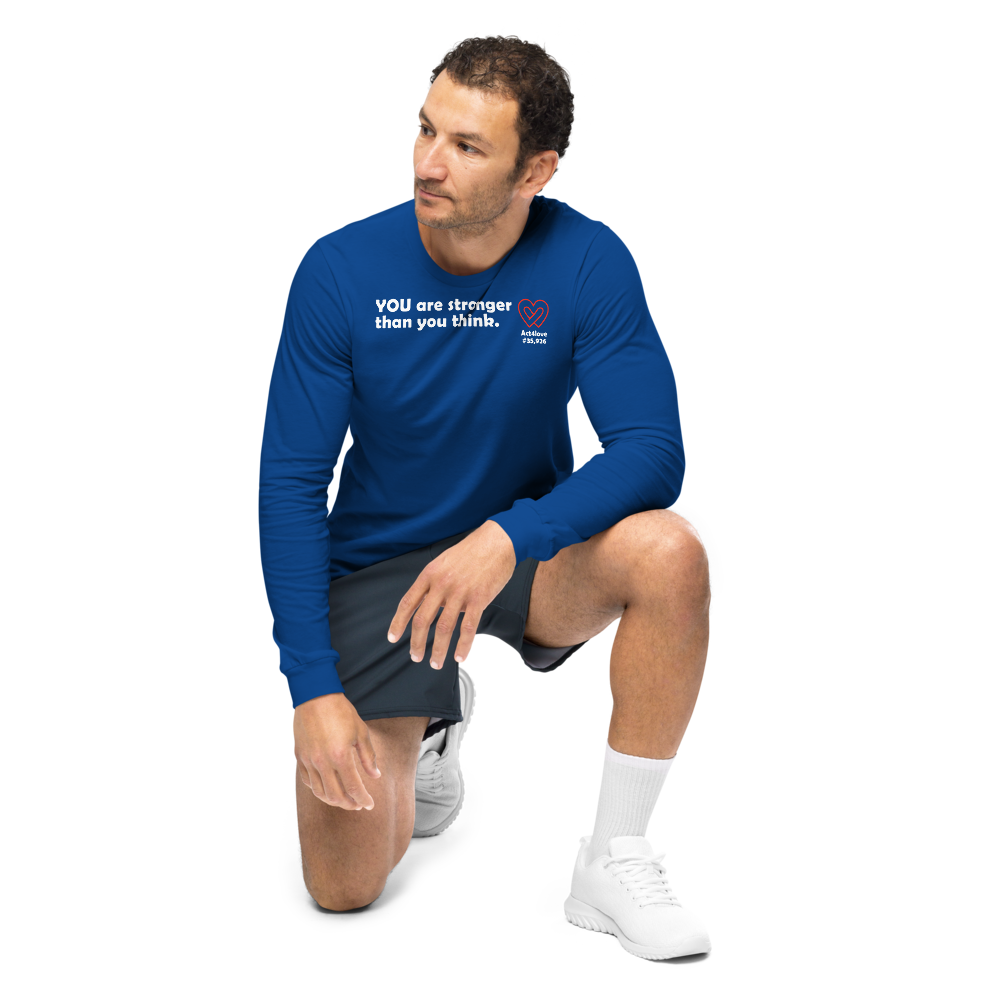 Act4love™ Uplifting Men Long Sleeve Tee – White Text (Limited Edition)