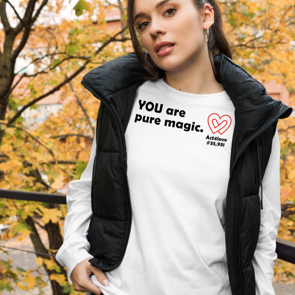 Act4love™ Uplifting Women Long Sleeve Tee – Black Text (Limited Edition)