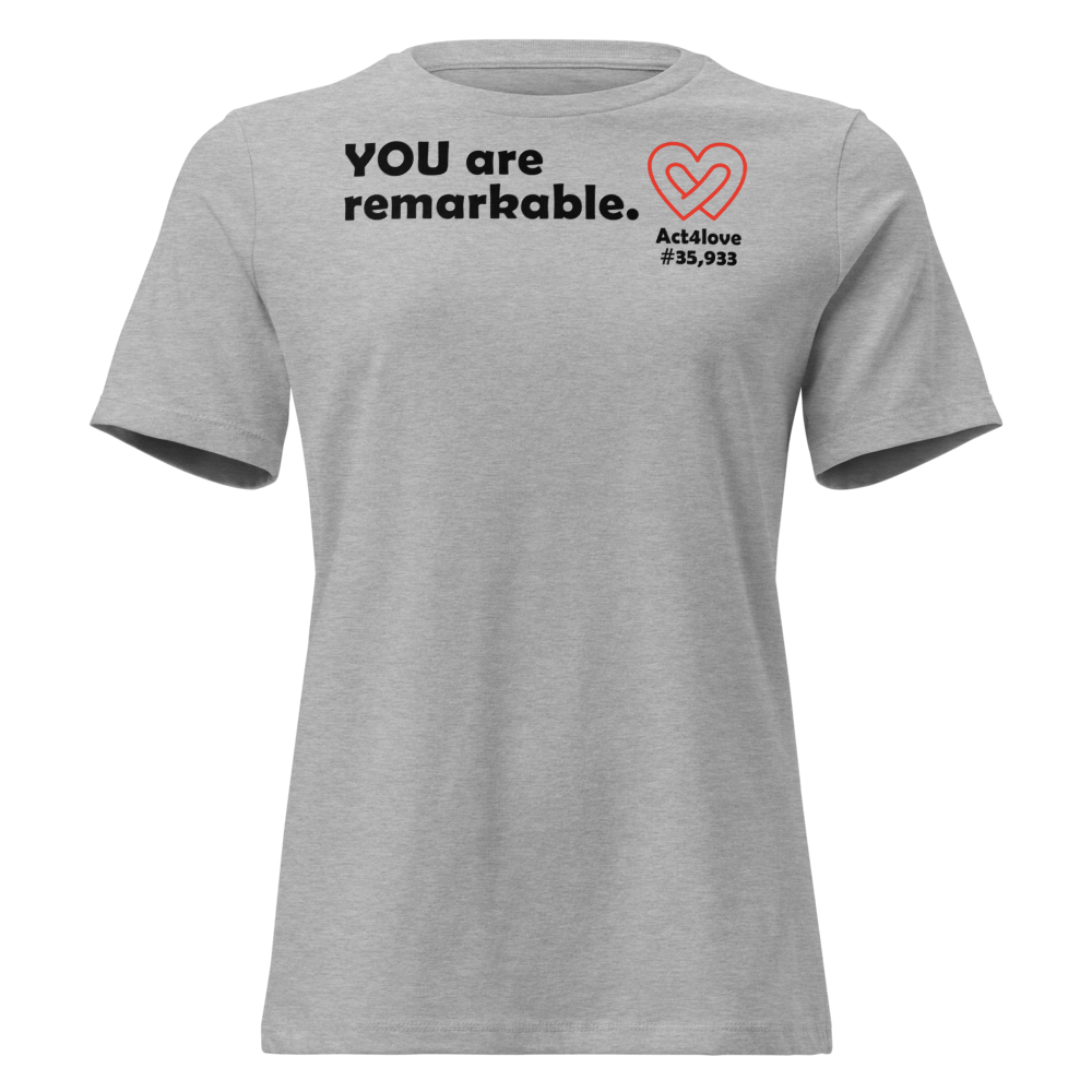 Act4love™ Uplifting Women’s Fit T-Shirt – Black Text (Limited Edition)