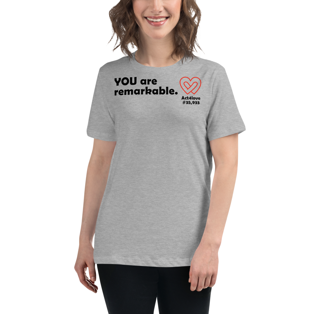 Act4love™ Uplifting Women’s Fit T-Shirt – Black Text (Limited Edition)