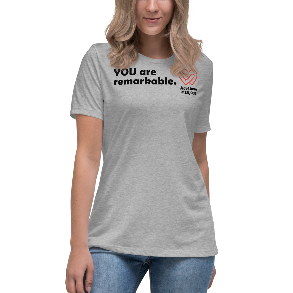 Act4love™ Uplifting Women’s Fit T-Shirt – Black Text (Limited Edition)