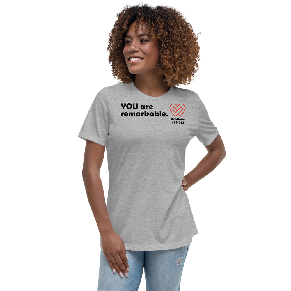 Act4love™ Uplifting Women’s Fit T-Shirt – Black Text (Limited Edition)