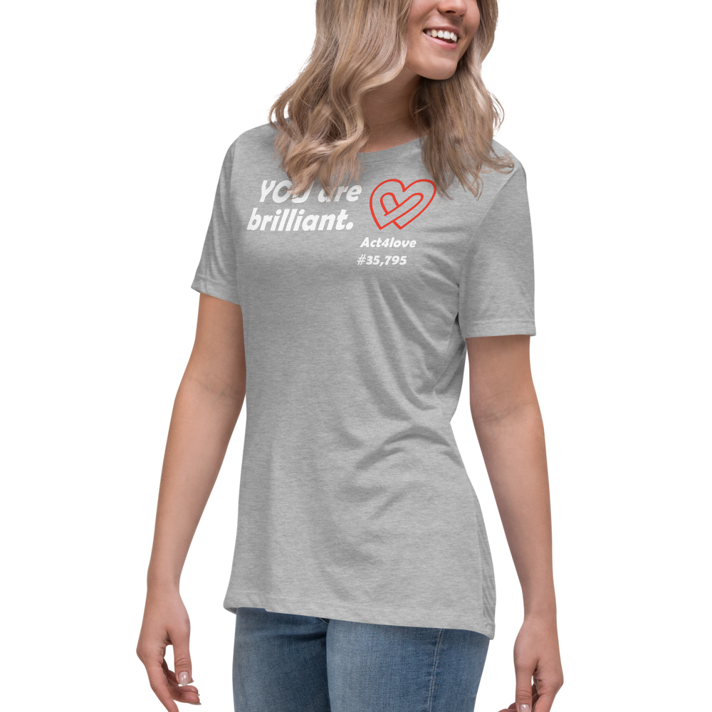 Act4love™ Uplifting Women’s Fit T-Shirt – White Text (Limited Edition)
