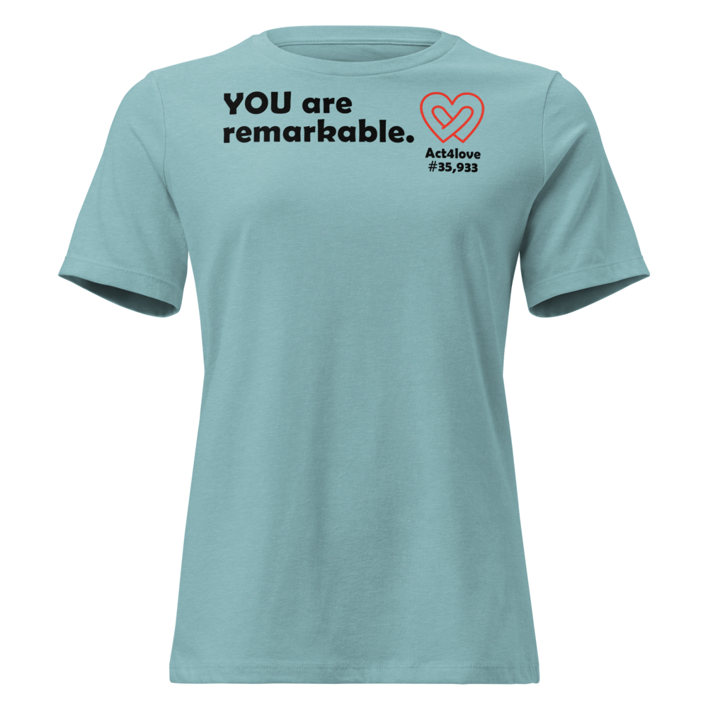 Act4love™ Uplifting Women’s Fit T-Shirt – Black Text (Limited Edition)