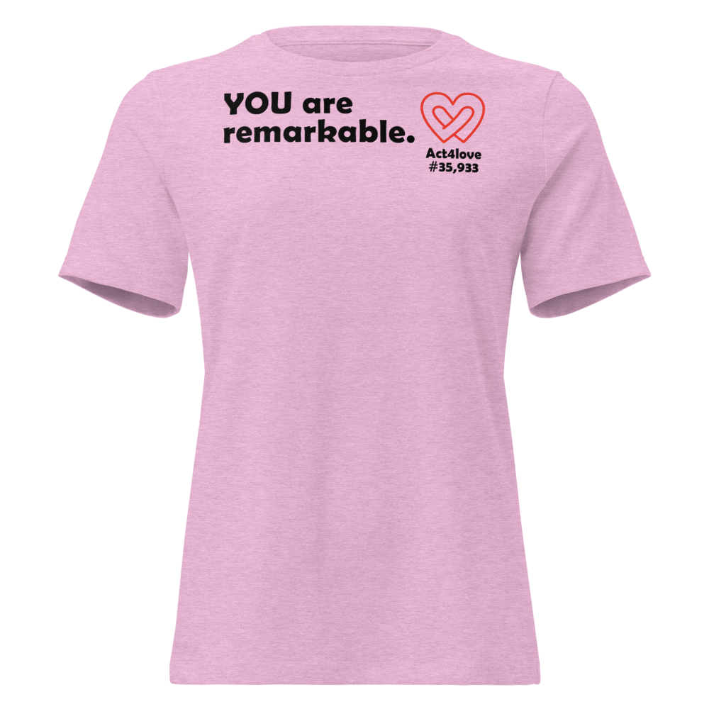 Act4love™ Uplifting Women’s Fit T-Shirt – Black Text (Limited Edition)