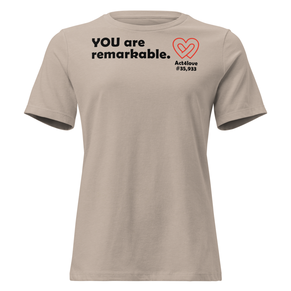 Act4love™ Uplifting Women’s Fit T-Shirt – Black Text (Limited Edition)