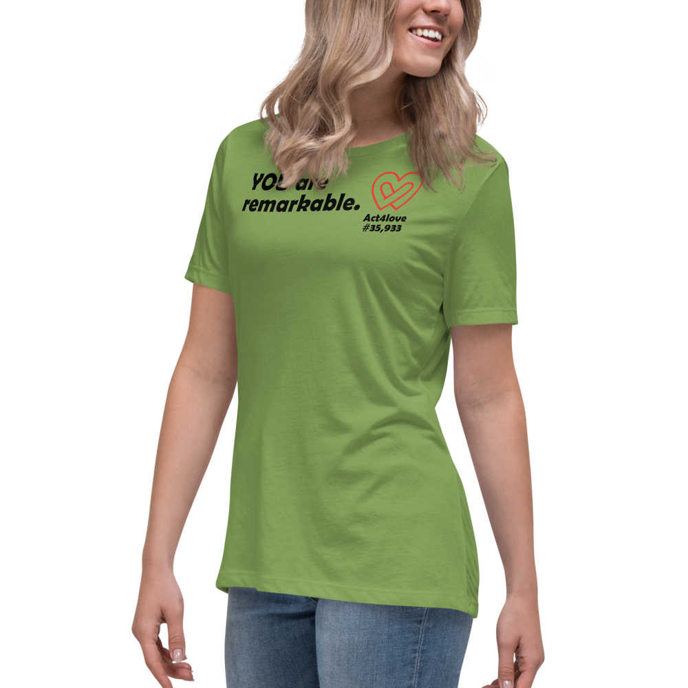 Act4love™ Uplifting Women’s Fit T-Shirt – Black Text (Limited Edition)