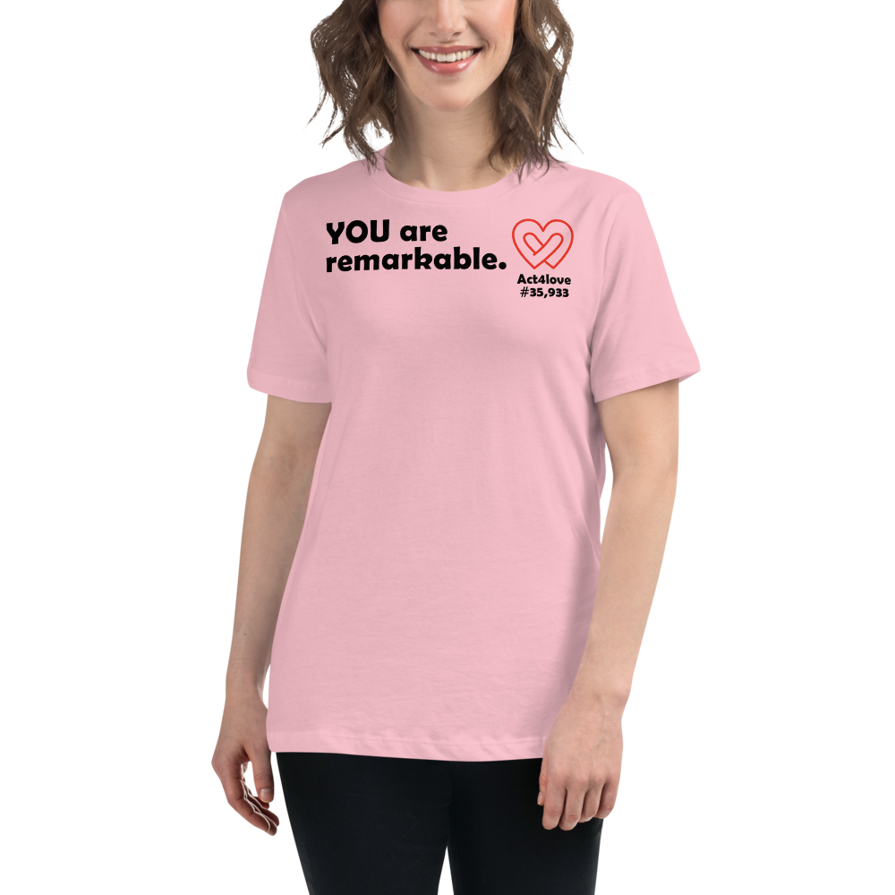 Act4love™ Uplifting Women’s Fit T-Shirt – Black Text (Limited Edition)