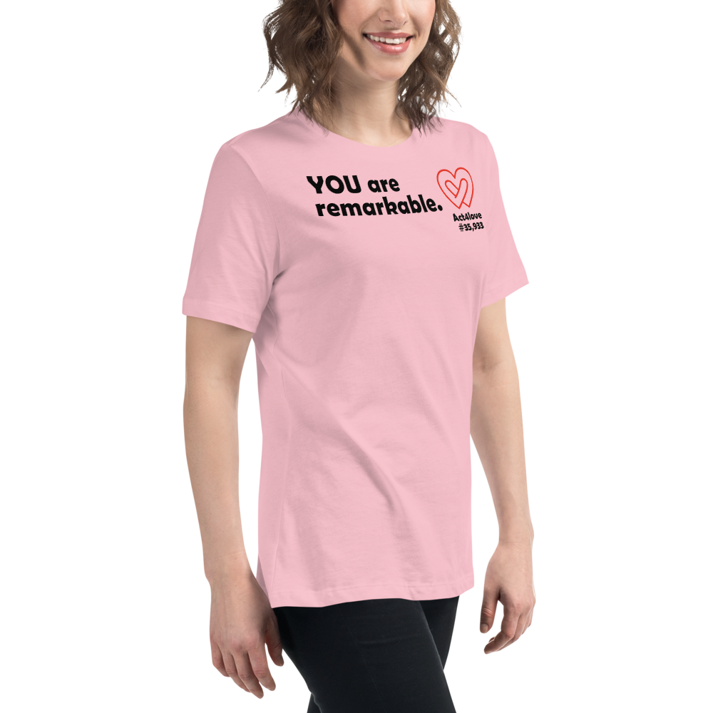 Act4love™ Uplifting Women’s Fit T-Shirt – Black Text (Limited Edition)