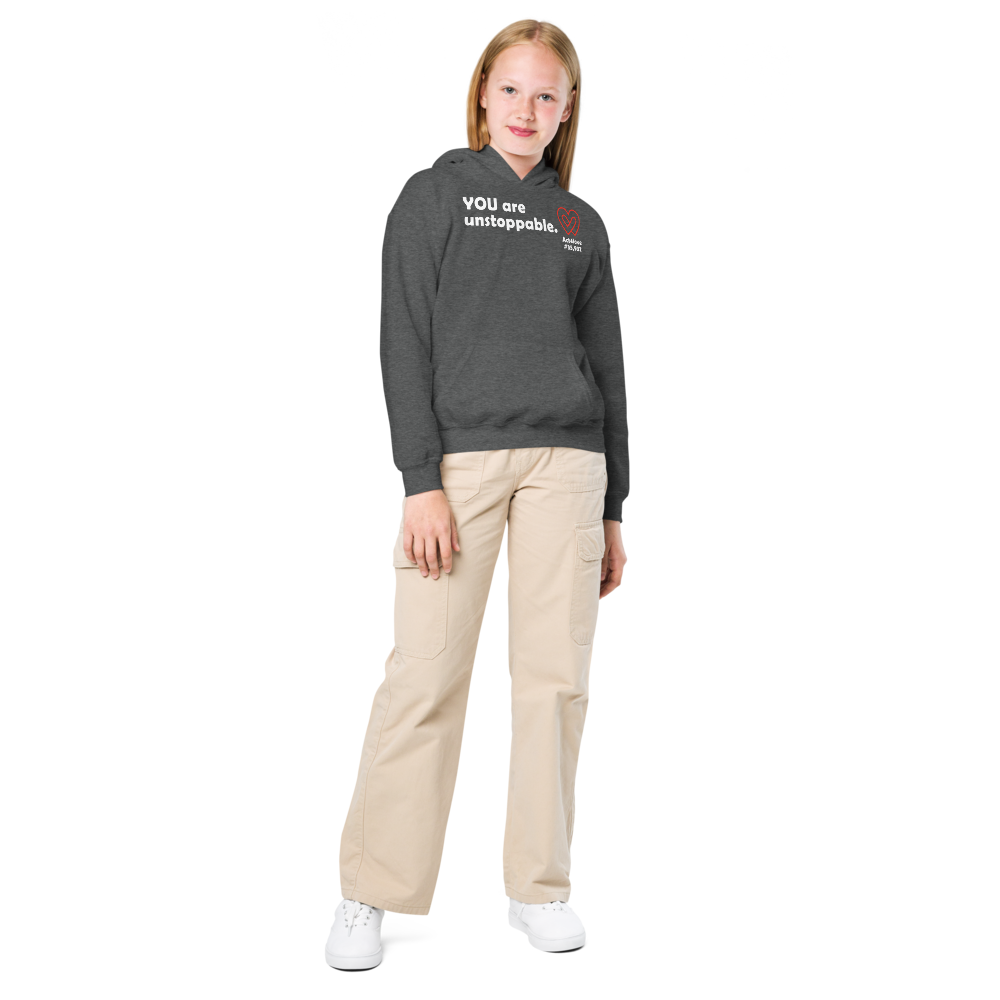 Act4love™ Uplifting Youth Heavy Blend Hoodie – White Text (Limited Edition)