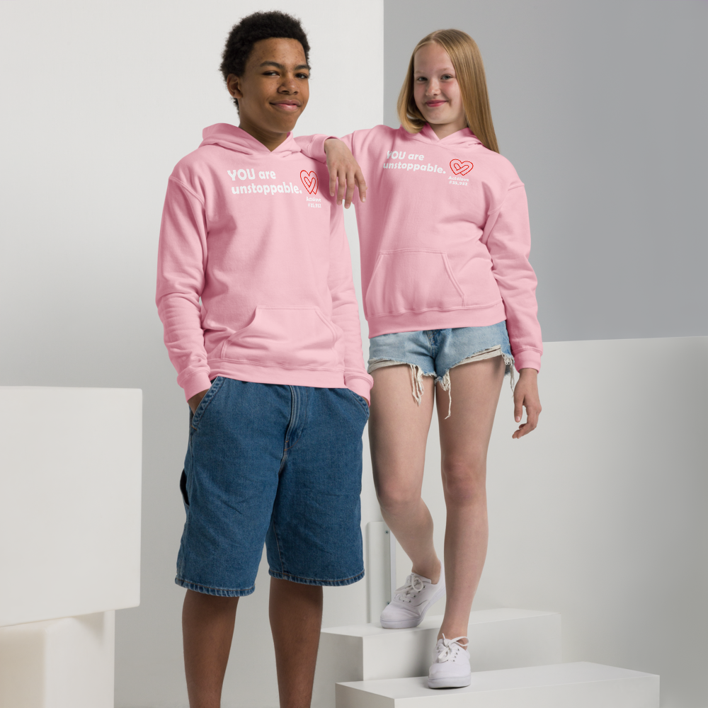 Act4love™ Uplifting Youth Heavy Blend Hoodie – White Text (Limited Edition)