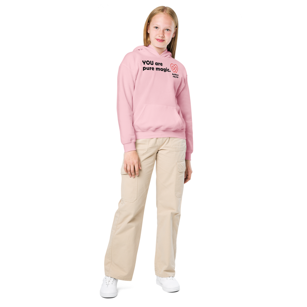 Act4love™ Uplifting Youth Heavy Blend Hoodie – Black Text (Limited Edition)
