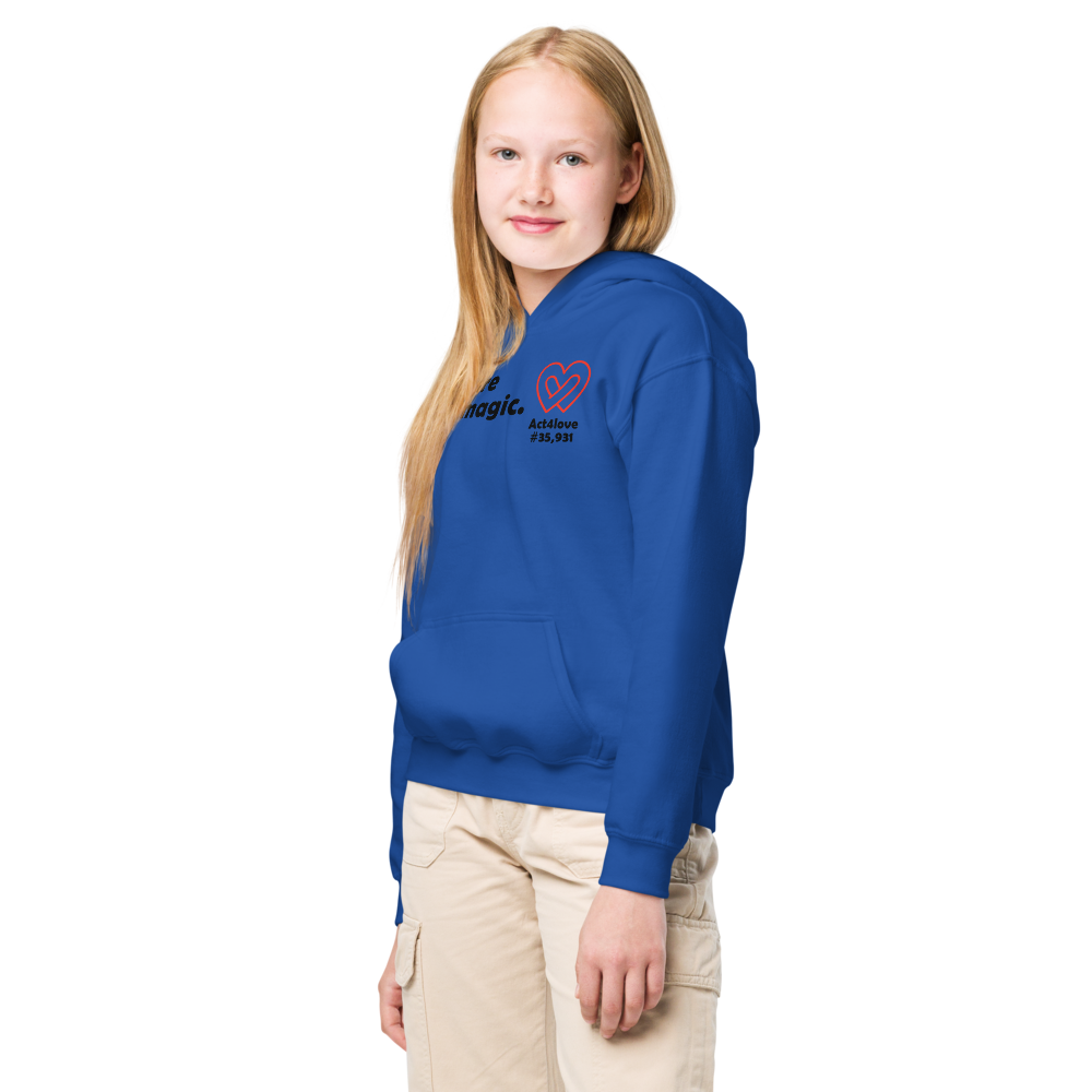 Act4love™ Uplifting Youth Heavy Blend Hoodie – Black Text (Limited Edition)