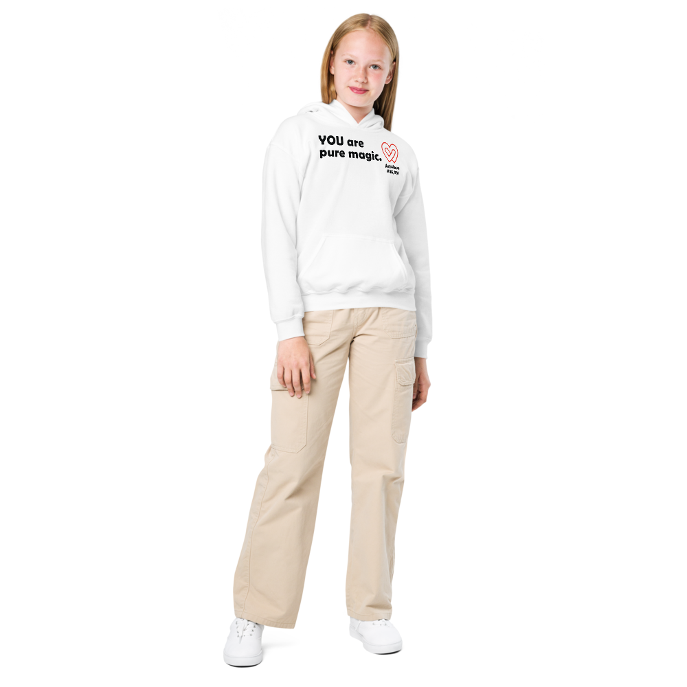 Act4love™ Uplifting Youth Heavy Blend Hoodie – Black Text (Limited Edition)