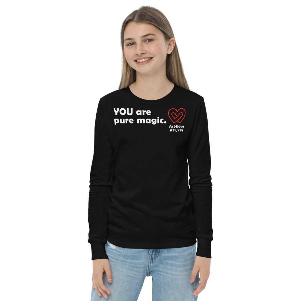 Act4love™ Uplifting Kid Long Sleeve Tee – White Text (Limited Edition)
