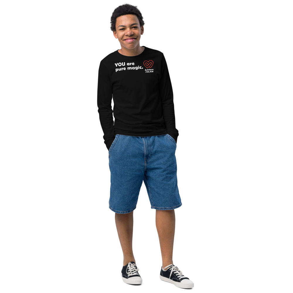 Act4love™ Uplifting Kid Long Sleeve Tee – White Text (Limited Edition)