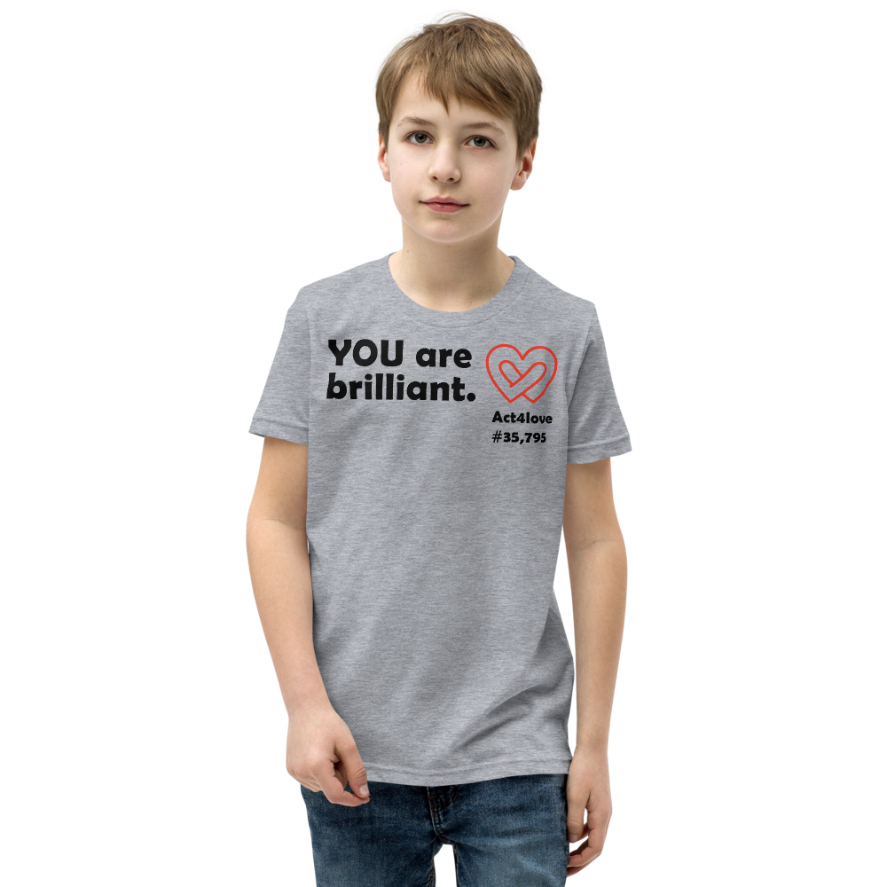 Act4love™ Uplifting Teen Unisex T-Shirt – Black Text (Limited Edition)