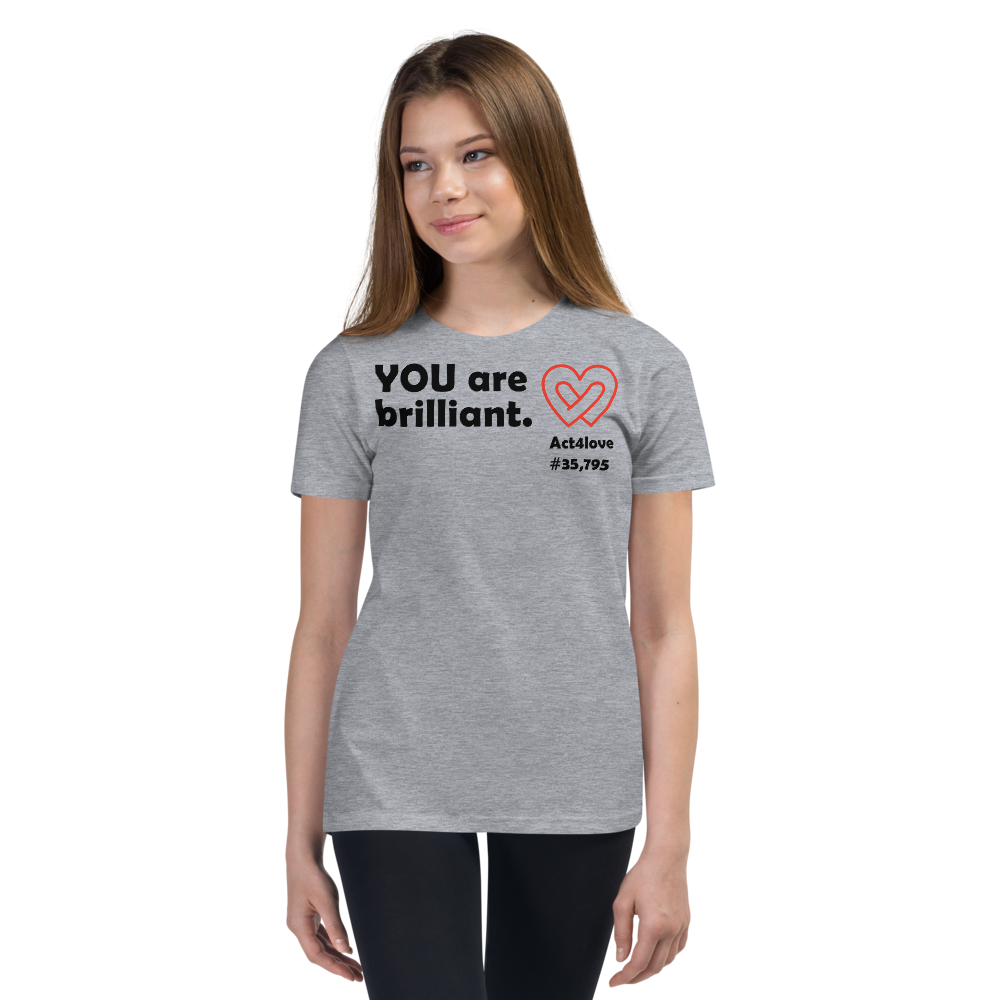 Act4love™ Uplifting Teen Unisex T-Shirt – Black Text (Limited Edition)