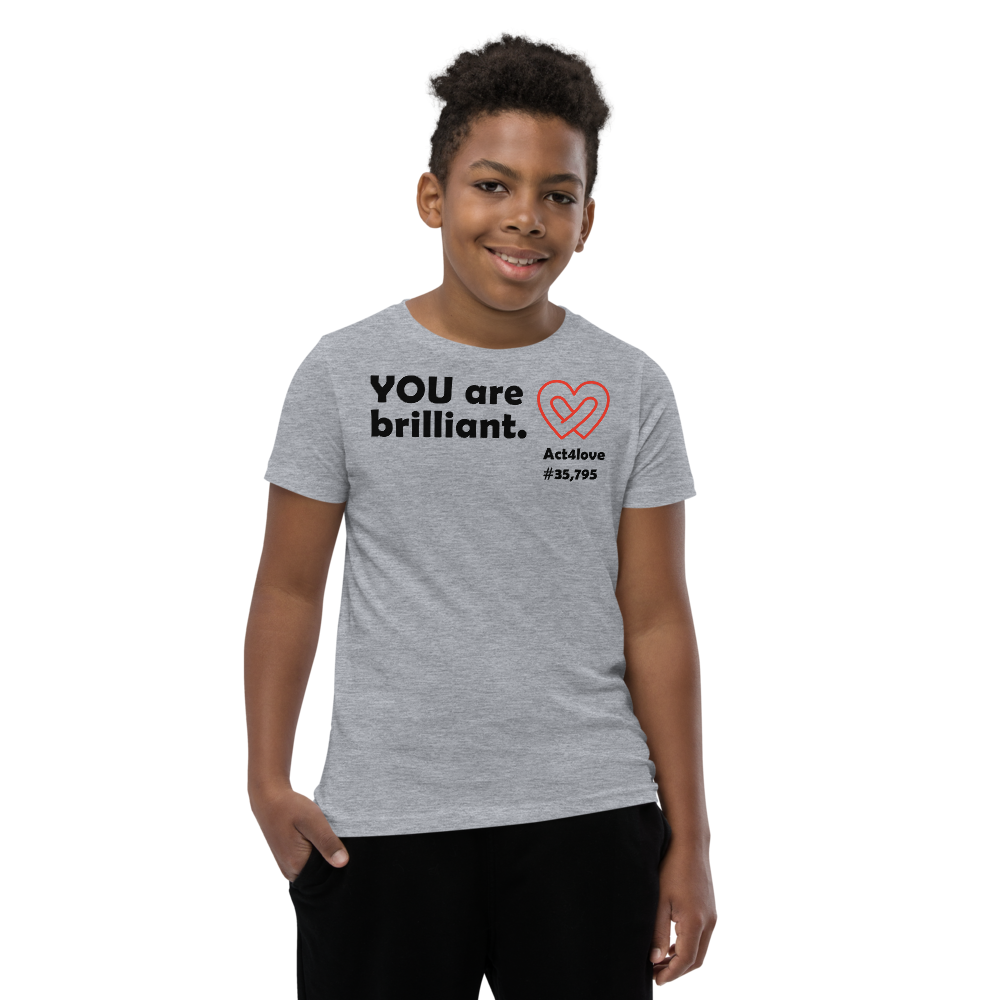 Act4love™ Uplifting Teen Unisex T-Shirt – Black Text (Limited Edition)