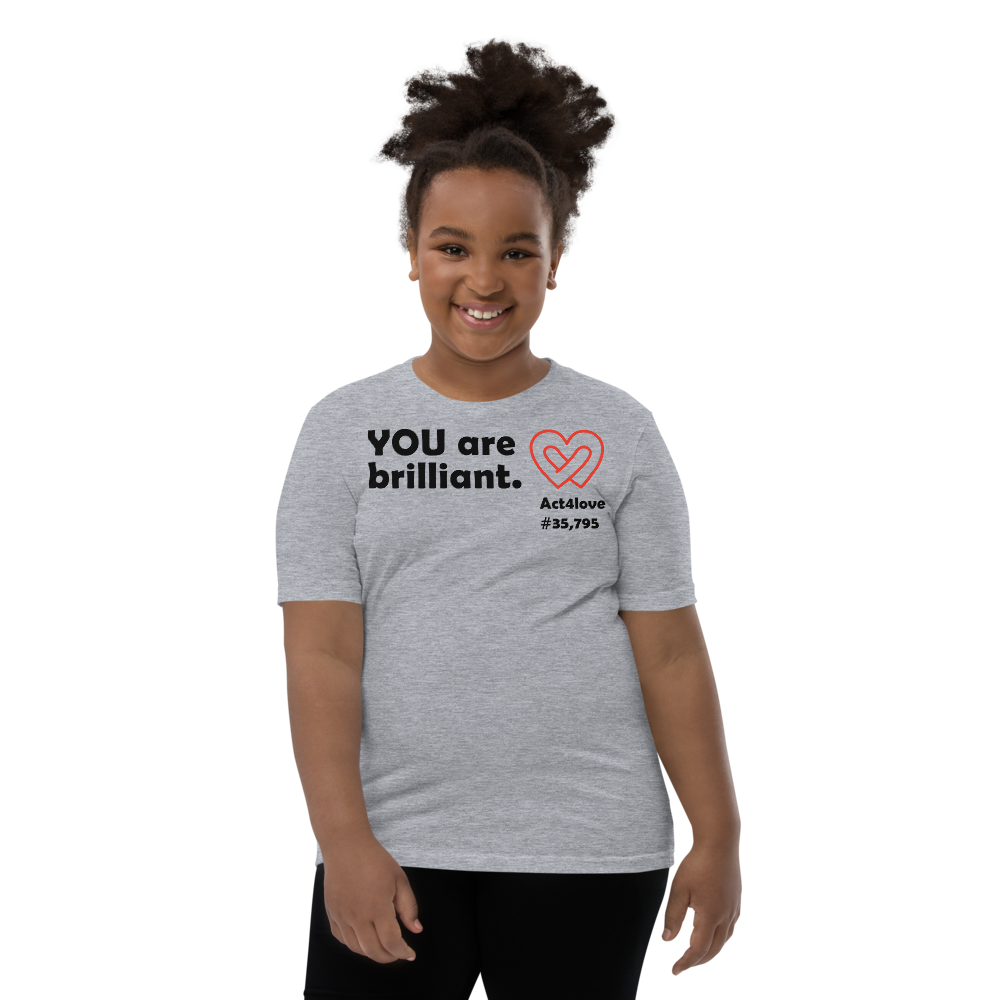 Act4love™ Uplifting Teen Unisex T-Shirt – Black Text (Limited Edition)