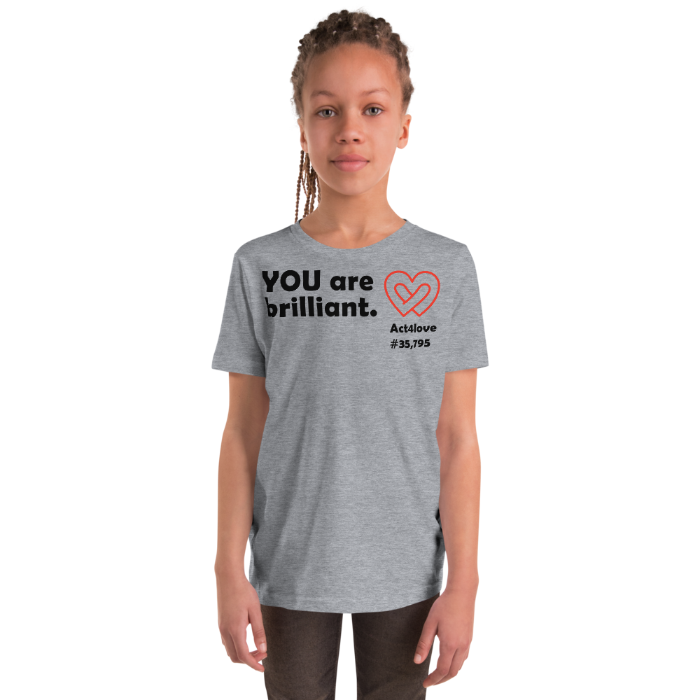 Act4love™ Uplifting Teen Unisex T-Shirt – Black Text (Limited Edition)