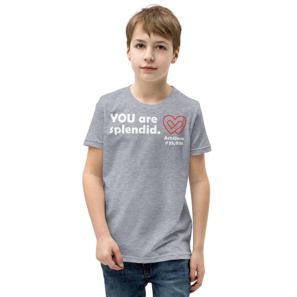 Act4love™ Uplifting Teen Unisex T-Shirt – White Text (Limited Edition)