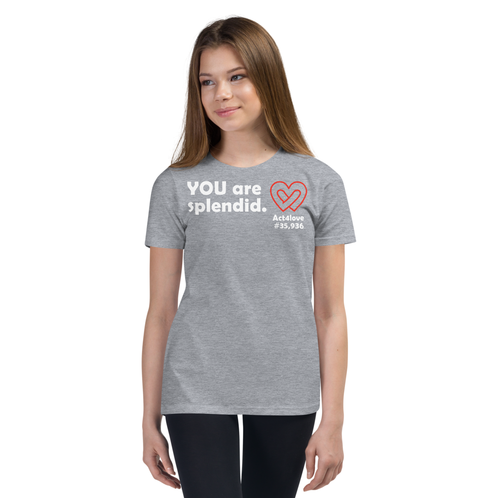 Act4love™ Uplifting Teen Unisex T-Shirt – White Text (Limited Edition)