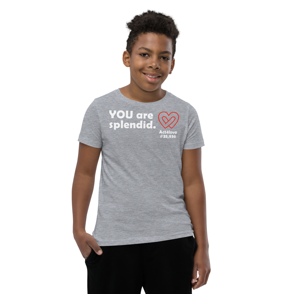 Act4love™ Uplifting Teen Unisex T-Shirt – White Text (Limited Edition)