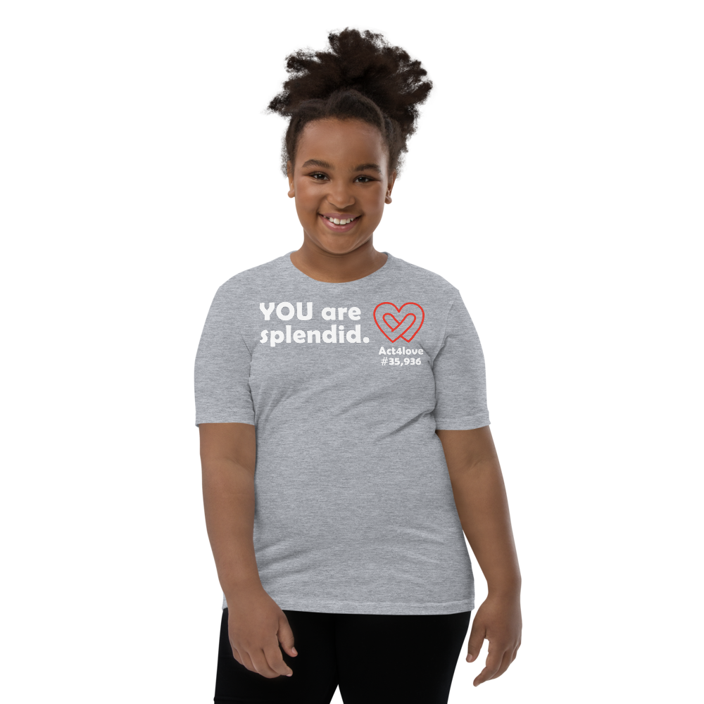 Act4love™ Uplifting Teen Unisex T-Shirt – White Text (Limited Edition)