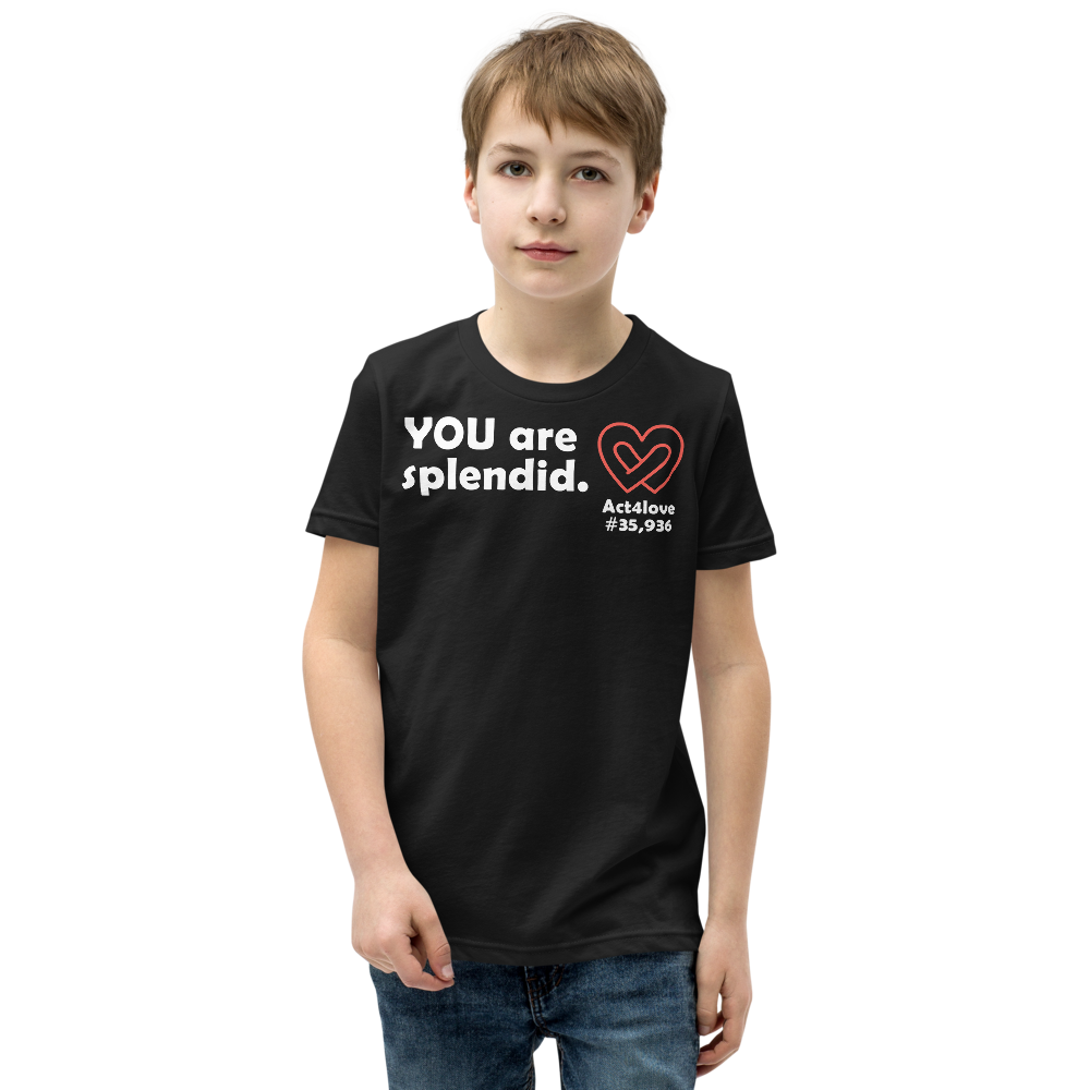 Act4love™ Uplifting Teen Unisex T-Shirt – White Text (Limited Edition)