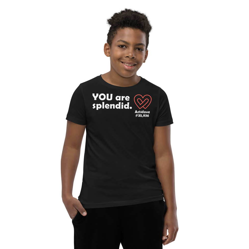 Act4love™ Uplifting Teen Unisex T-Shirt – White Text (Limited Edition)