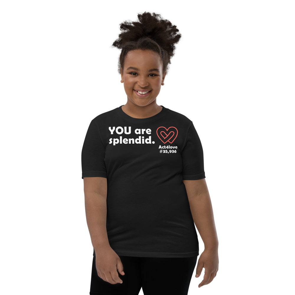 Act4love™ Uplifting Teen Unisex T-Shirt – White Text (Limited Edition)