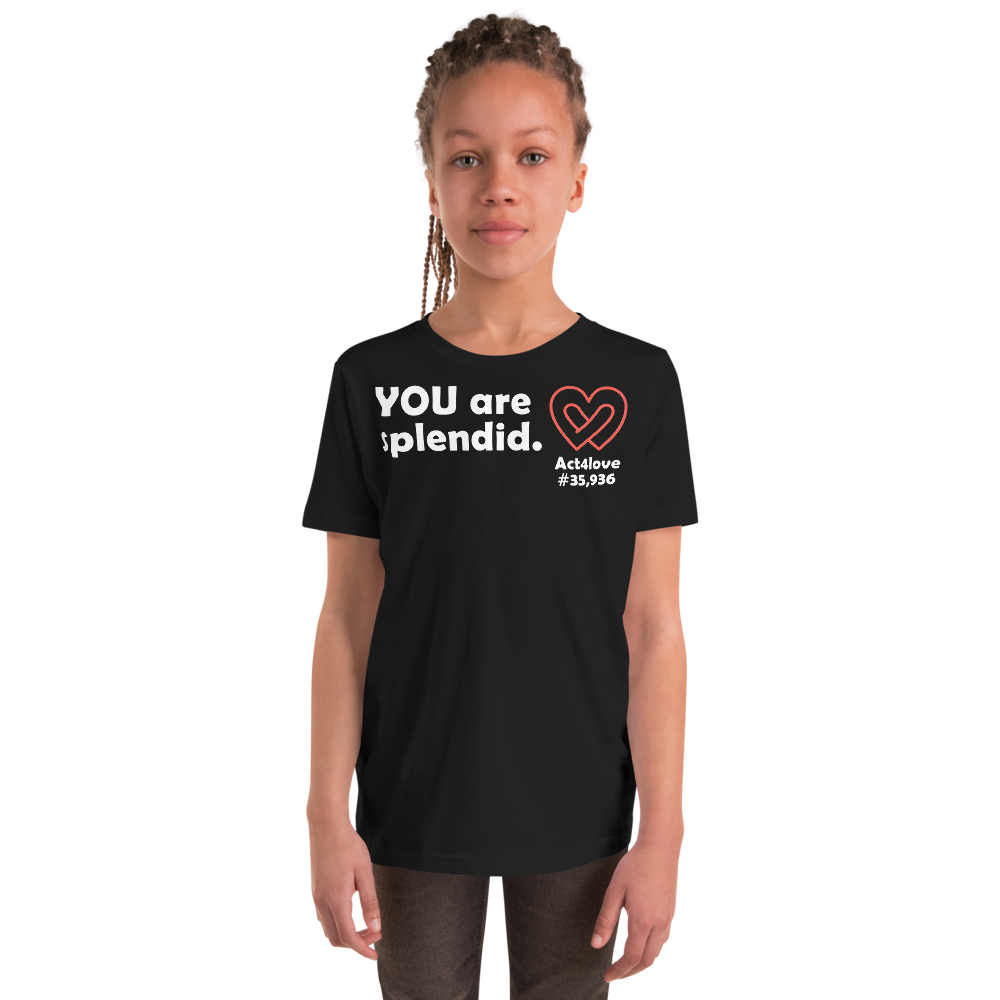 Act4love™ Uplifting Teen Unisex T-Shirt – White Text (Limited Edition)