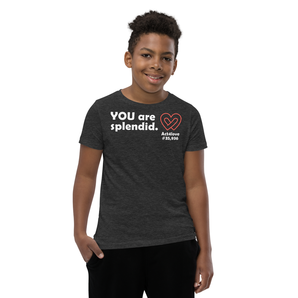 Act4love™ Uplifting Teen Unisex T-Shirt – White Text (Limited Edition)