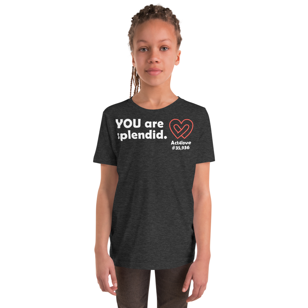 Act4love™ Uplifting Teen Unisex T-Shirt – White Text (Limited Edition)