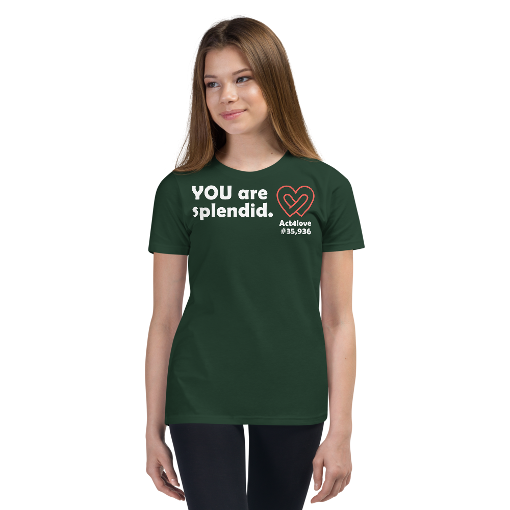 Act4love™ Uplifting Teen Unisex T-Shirt – White Text (Limited Edition)