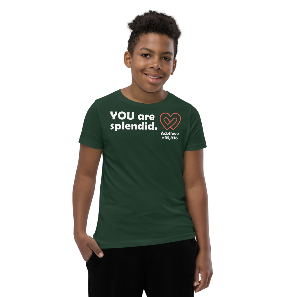 Act4love™ Uplifting Teen Unisex T-Shirt – White Text (Limited Edition)