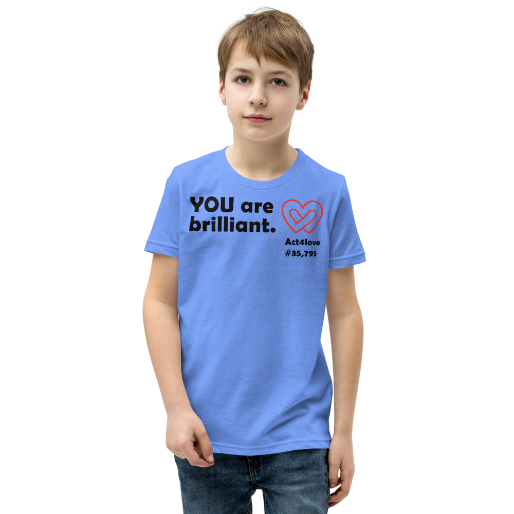 Act4love™ Uplifting Teen Unisex T-Shirt – Black Text (Limited Edition)