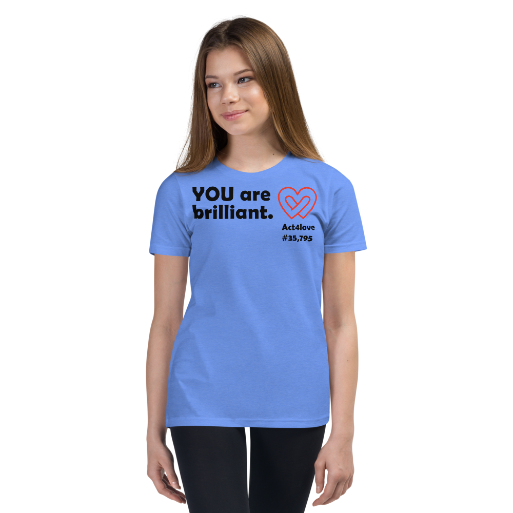 Act4love™ Uplifting Teen Unisex T-Shirt – Black Text (Limited Edition)