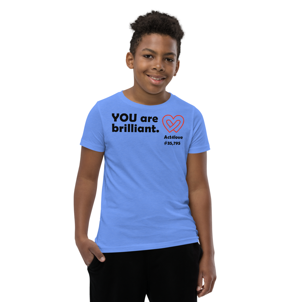 Act4love™ Uplifting Teen Unisex T-Shirt – Black Text (Limited Edition)
