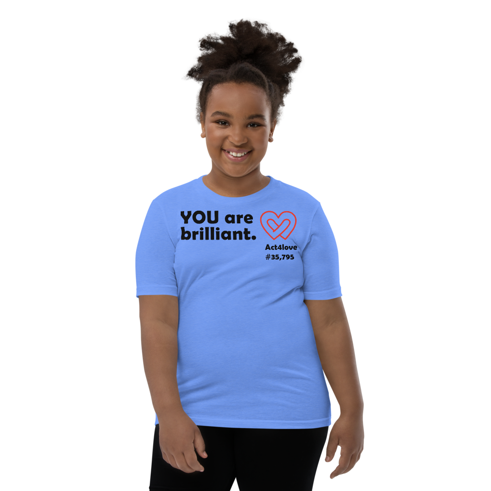Act4love™ Uplifting Teen Unisex T-Shirt – Black Text (Limited Edition)