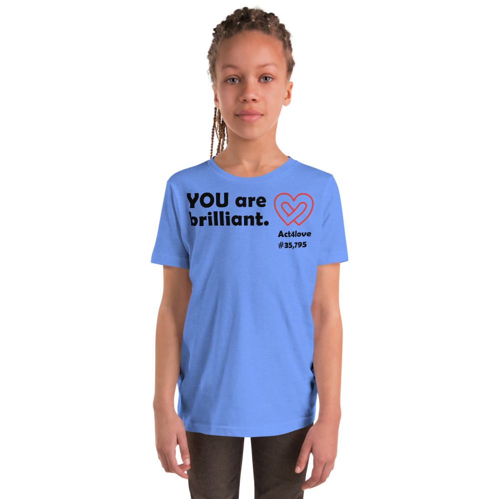Act4love™ Uplifting Teen Unisex T-Shirt – Black Text (Limited Edition)