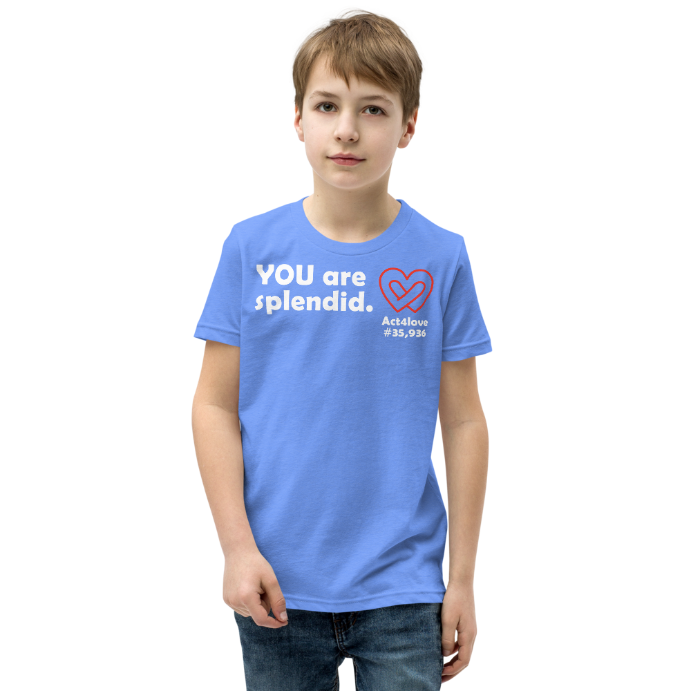 Act4love™ Uplifting Teen Unisex T-Shirt – White Text (Limited Edition)