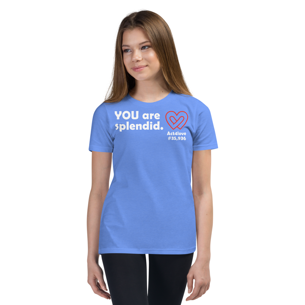 Act4love™ Uplifting Teen Unisex T-Shirt – White Text (Limited Edition)