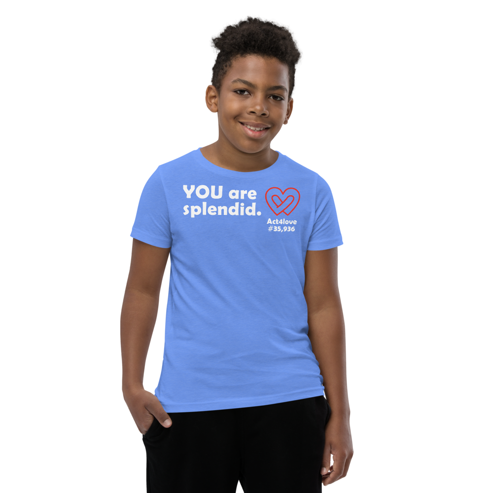 Act4love™ Uplifting Teen Unisex T-Shirt – White Text (Limited Edition)